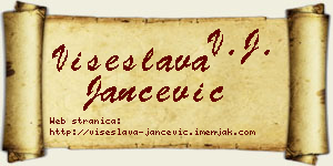 Višeslava Jančević vizit kartica
